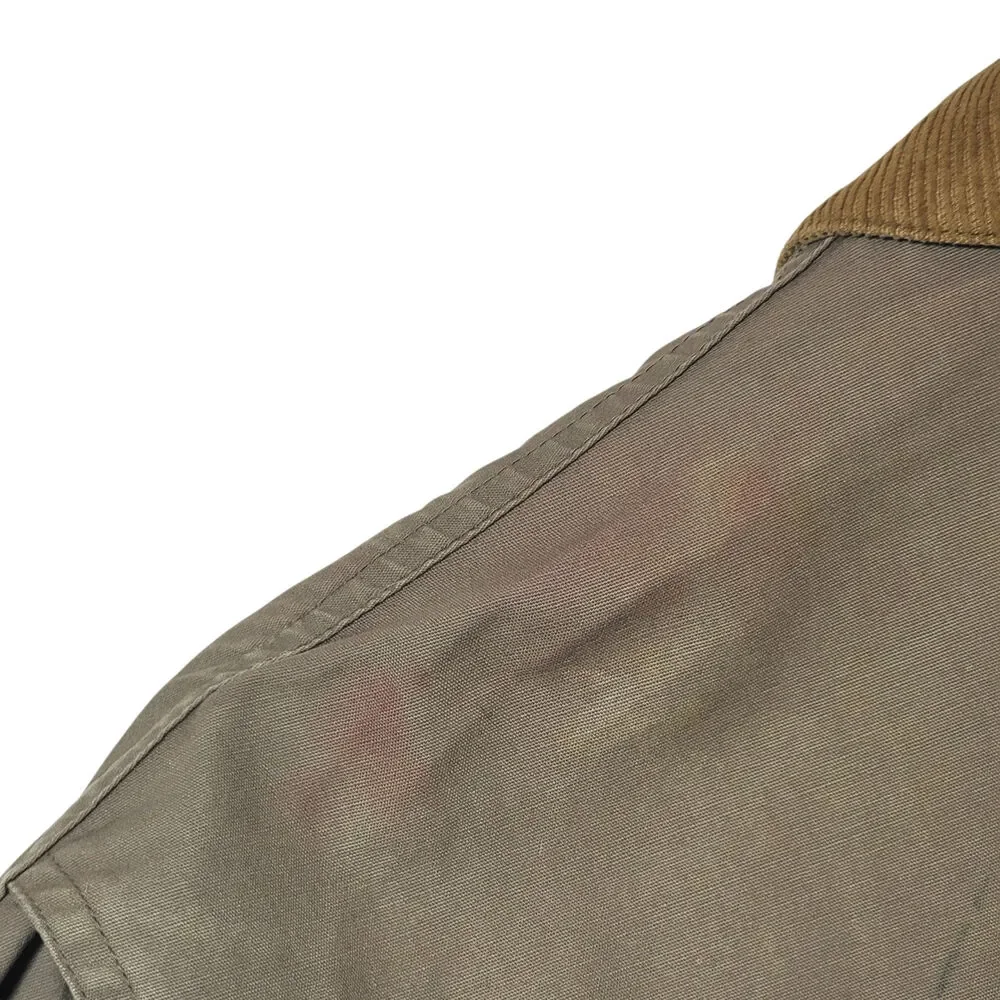 J. Crew Vintage Barn Jacket Tan Corduroy Collar Rugged Fall Canvas Coat L Tall